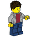 LEGO Woman met Grijs Hoodie minifiguur
