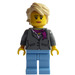 LEGO Woman mit Grau Jacket und Schal Minifigur