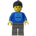 LEGO Woman with Jogging Suit and Black Ponytail Minifigure