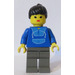 LEGO Woman with Jogging Suit and Black Ponytail Minifigure