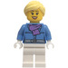 LEGO Woman avec Medium Bleu Jacket et Purple Foulard Figurine