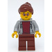 LEGO Woman met Medium Stone Grijs Hoodie minifiguur