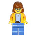 LEGO Woman met Oranje Top en Dark Oranje Haar minifiguur