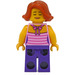 LEGO Woman with Pink Striped Top Minifigure