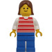 LEGO Woman with Red Lines Top Minifigure