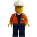 LEGO Worker with Nametag Minifigure