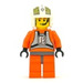 LEGO Y-Flügel Pilot mit Orange Jumpsuit mit Gelb Kopf und Dark Stone Grau Hüften Minifigur