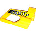 LEGO Giallo 3D Pannello 5 con Argento, Nero, e Giallo Checkered (Lato B) Adesivo (32527)