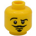 LEGO Geel Actor Hoofd (Veiligheids Stud) (3626 / 10774)