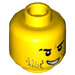 LEGO Geel Agent Jack Fury met Helm en Schouder Armor Minifigure Hoofd (Verzonken Solid Stud) (3626 / 20427)