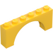 LEGO Yellow Arch 1 x 6 x 2 Medium Thickness Top (15254)