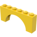 LEGO Yellow Arch 1 x 6 x 2 Thick Top and Reinforced Underside (3307)