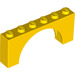 LEGO Yellow Arch 1 x 6 x 2 Thin Top without Reinforced Underside (12939)