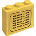 LEGO Amarillo Assembly of two 1 x 3 bricks with bus departure schedule from Set 379