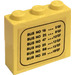 LEGO Yellow Assembly of two 1 x 3 bricks with bus departure schedule from Set 379
