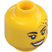 LEGO Yellow Astronaut with Dark Blue Space Helmet and Jet Pack Minifigure Head (Safety Stud) (3274 / 105859)