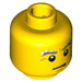 LEGO Yellow Bagpiper Head (Safety Stud) (3626 / 10016)