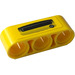 LEGO Yellow Beam 3 with Door Handle, Keyhole (Left) Sticker (32523)