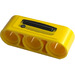 LEGO Yellow Beam 3 with Door Handle, Keyhole (Right) Sticker (32523)