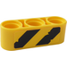 LEGO Yellow Beam 3 with Scratched warning stripes yellow/black Sticker (32523)