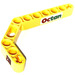 LEGO Yellow Beam 3 x 3.8 x 7 Bent 45 Double with Octan Logo and Keypad (Right) Sticker (32009)