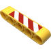 LEGO Yellow Beam 5 with Red and White Danger Stripes Sticker (32316)