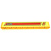 LEGO Yellow Beam 9 with &#039;8109&#039;, Red and Black Stripes (Left) Sticker (40490)