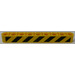 LEGO Geel Balk 9 met Zwart en Geel Danger Strepen (Links) Sticker (40490)