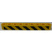 LEGO Geel Balk 9 met Zwart en Geel Danger Strepen (Rechtsaf) Sticker (40490)