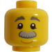 LEGO Yellow Beekeeper Head (Recessed Solid Stud) (3626)