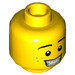 LEGO Yellow Blacktron Fan Minifigure Head (Recessed Solid Stud) (3626 / 16122)