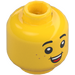 LEGO Giallo Boy Testa con Freckles (Perno solido incassato) (3626 / 73644)