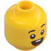 LEGO Yellow Boy Head with Open Smile and Two Teeth (Recessed Solid Stud) (3626 / 69189)