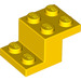 LEGO Yellow Bracket 2 x 3 with Plate and Step without Bottom Stud Holder (18671)