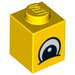 LEGO Amarillo Ladrillo 1 x 1 con Ojo (3005 / 88392)