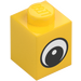 LEGO Yellow Brick 1 x 1 with Eye with White Spot on Pupil (88394 / 88395)