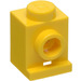 LEGO Gul Kloss 1 x 1 med Frontlys (4070 / 30069)