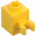 LEGO Yellow Brick 1 x 1 with Vertical Clip (Open &#039;O&#039; Clip, Hollow Stud) (60475 / 65460)