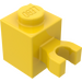 LEGO Gelb Backstein 1 x 1 mit Vertikale Clip (&#039;U&#039;-Clip, fester Bolzen) (30241 / 60475)