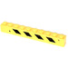 LEGO Amarillo Ladrillo 1 x 10 con Negro y Amarillo Danger Rayas (Izquierda) Pegatina (6111)