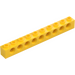 LEGO Yellow Brick 1 x 10 with Holes (2730)