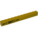 LEGO Amarillo Ladrillo 1 x 12 con &#039;100-T&#039;, Negro Arrows (Izquierda) Pegatina (6112)