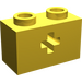 LEGO Yellow Brick 1 x 2 with Axle Hole (&#039;+&#039; Opening and Bottom Stud Holder) (32064)