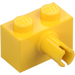 LEGO Yellow Brick 1 x 2 with Pin without Bottom Stud Holder (2458)