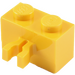 LEGO Amarillo Ladrillo 1 x 2 con Vertical Clip (Hueco en el clip) (30237)