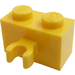 LEGO Gelb Backstein 1 x 2 mit Vertikale Clip (O-Clip öffnen) (42925 / 95820)