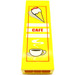 LEGO Yellow Brick 1 x 2 x 5 with Ice Cream, Red &#039;Café&#039; and Cup of Coffee Sticker with Stud Holder (2454)
