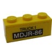 LEGO Gelb Stein 1 x 3 mit &#039;TRUCK 1&#039; und &#039;MDJR-86&#039; Aufkleber (3622)