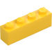 LEGO Yellow Brick 1 x 4 (3010)