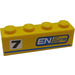 LEGO Yellow Brick 1 x 4 with &#039;7&#039; and &#039;ENgyne&#039; Right Sticker (3010)